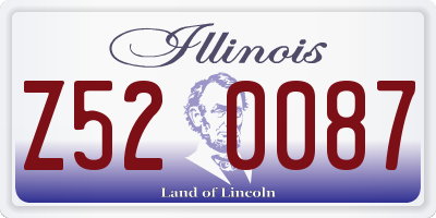 IL license plate Z520087