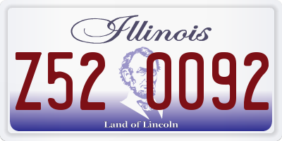 IL license plate Z520092