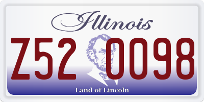 IL license plate Z520098