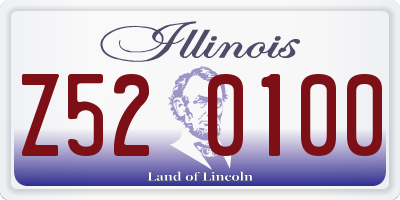 IL license plate Z520100