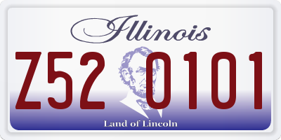 IL license plate Z520101