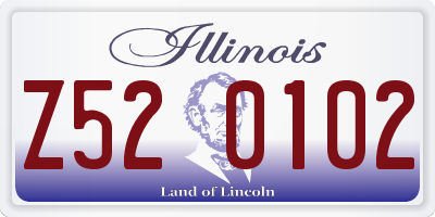 IL license plate Z520102