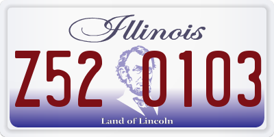 IL license plate Z520103