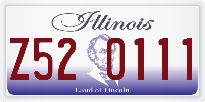 IL license plate Z520111