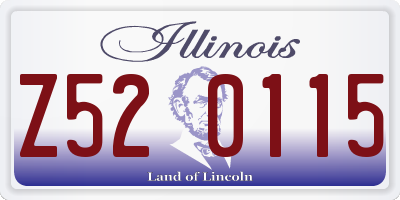 IL license plate Z520115