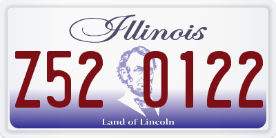 IL license plate Z520122