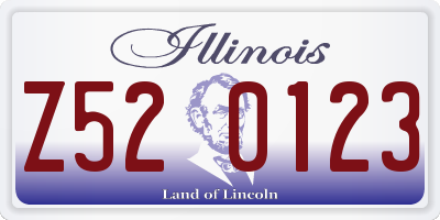 IL license plate Z520123