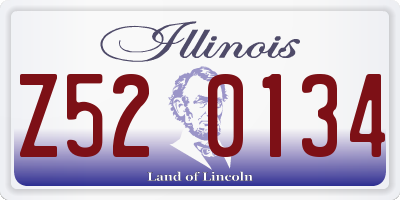 IL license plate Z520134