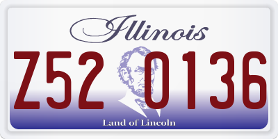 IL license plate Z520136