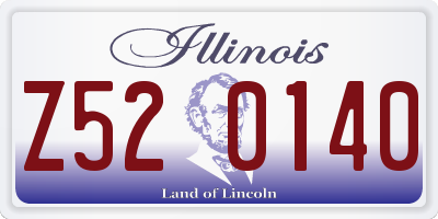 IL license plate Z520140