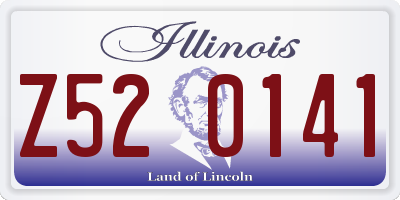 IL license plate Z520141