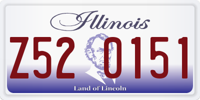 IL license plate Z520151
