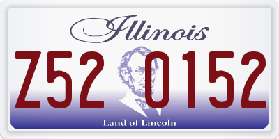 IL license plate Z520152