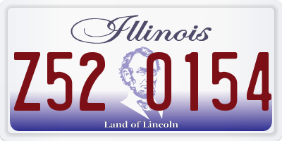 IL license plate Z520154