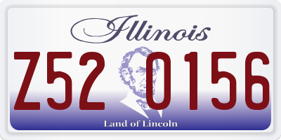 IL license plate Z520156