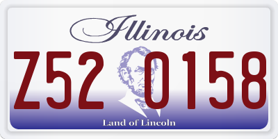 IL license plate Z520158