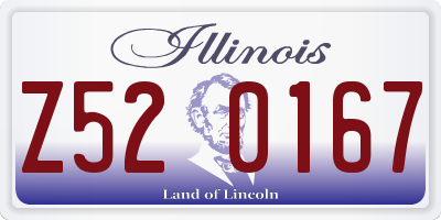 IL license plate Z520167