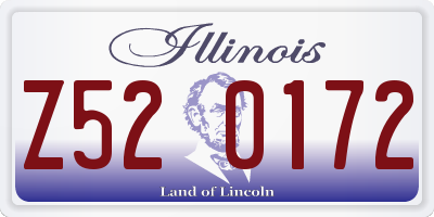 IL license plate Z520172