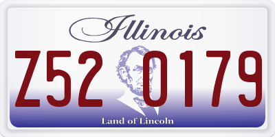 IL license plate Z520179