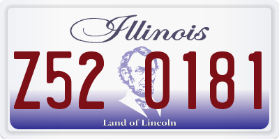 IL license plate Z520181
