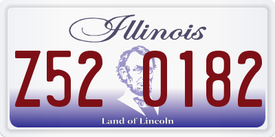 IL license plate Z520182