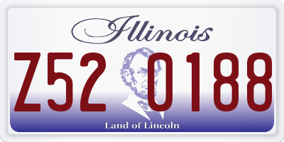 IL license plate Z520188