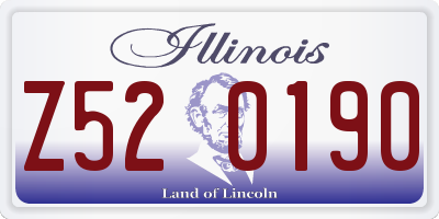 IL license plate Z520190