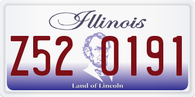 IL license plate Z520191