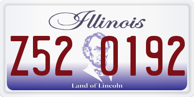 IL license plate Z520192