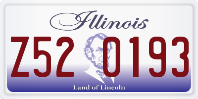 IL license plate Z520193