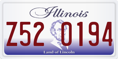 IL license plate Z520194