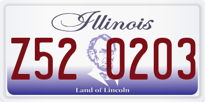 IL license plate Z520203