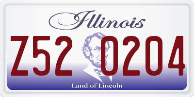 IL license plate Z520204
