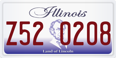 IL license plate Z520208