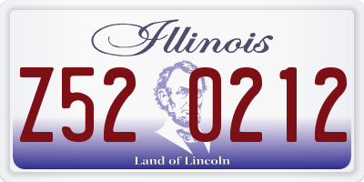 IL license plate Z520212