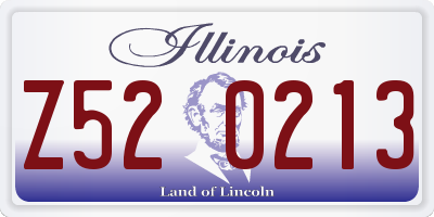 IL license plate Z520213