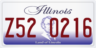 IL license plate Z520216