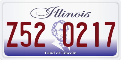 IL license plate Z520217