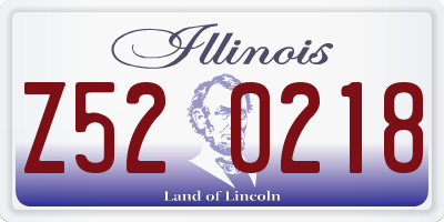 IL license plate Z520218
