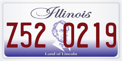 IL license plate Z520219
