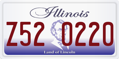 IL license plate Z520220