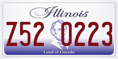 IL license plate Z520223
