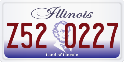 IL license plate Z520227