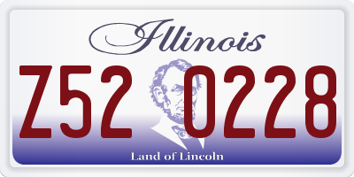 IL license plate Z520228