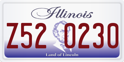 IL license plate Z520230