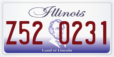 IL license plate Z520231