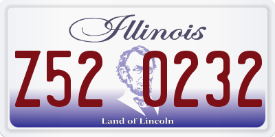 IL license plate Z520232