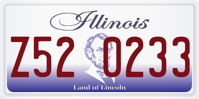 IL license plate Z520233