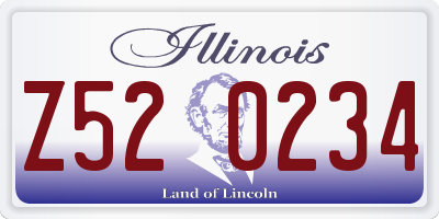 IL license plate Z520234