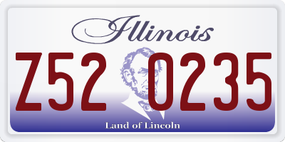 IL license plate Z520235